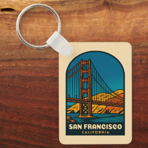 Porte-clés Voyage Ancien San Francisco Golden Gate Bridge