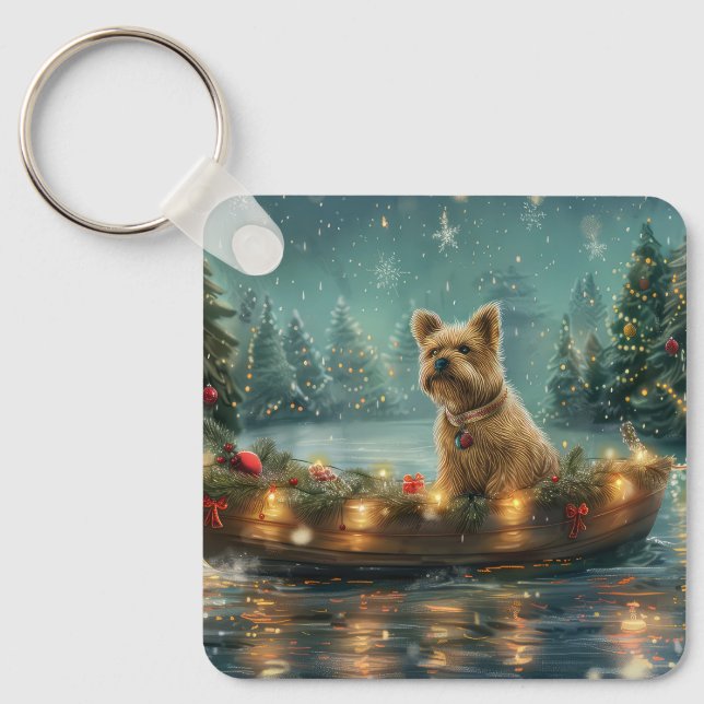 Porte-clés Voyage de fête de Noël du Cairn Terrier (Recto)