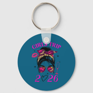 Porte-clés Voyage de filles 2026 week-end chignon désordonné