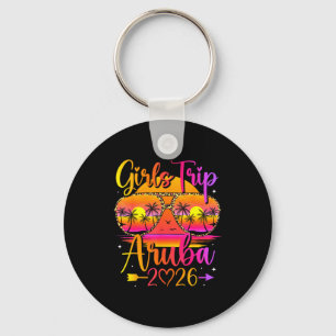 Porte-clés Voyage de filles aruba 2026 tropical correspondanc