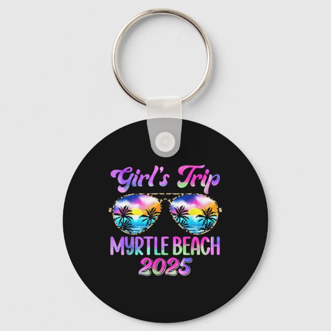 Porte-clés Voyage de filles Myrtle Beach 2025 Week-end de pla (Recto)