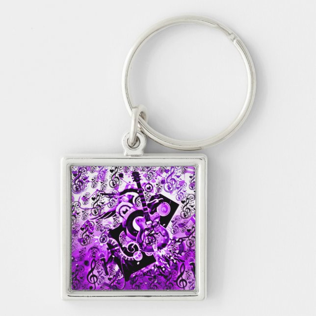 Porte-clés Voyage De Musique, Rochers Violet_ (Devant)