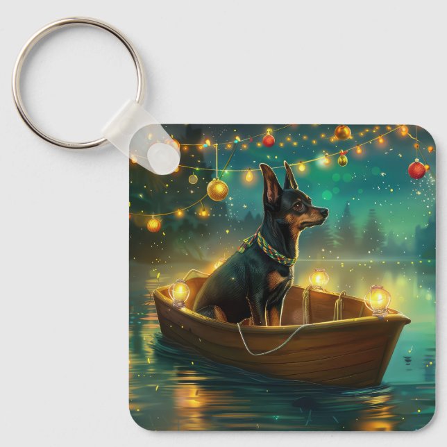 Porte-clés Voyage de Noël australien Kelpie (Recto)