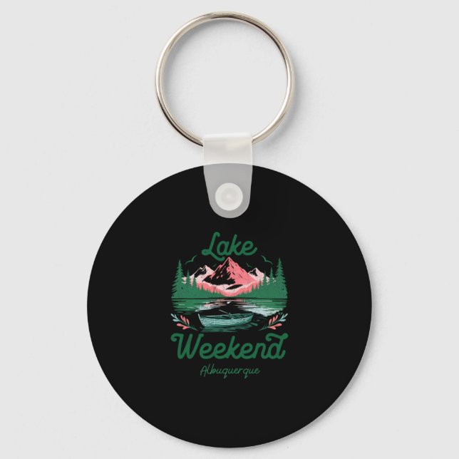 Porte-clés Voyage de vacances de week-end au lac Albuquerque  (Recto)