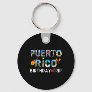 Porte-clés Voyage de vacances pour anniversaire à Porto Rico 