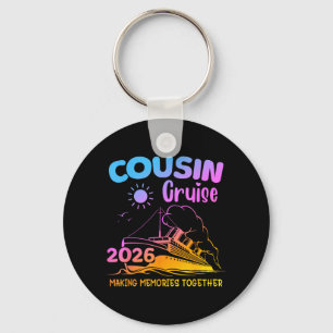 Porte-clés Voyage en croisière avec cousin 2026 Créer des sou