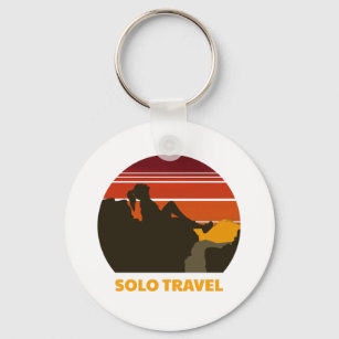 Porte-clés Voyage en solo - Solo voyageur coucher de soleil v
