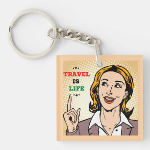Porte-clés Voyage est la vie