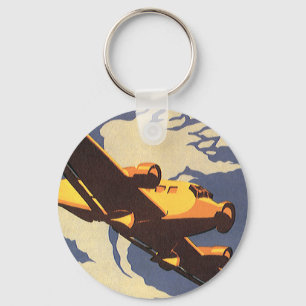 Porte-clés Voyage et transport vintage Avion en vol
