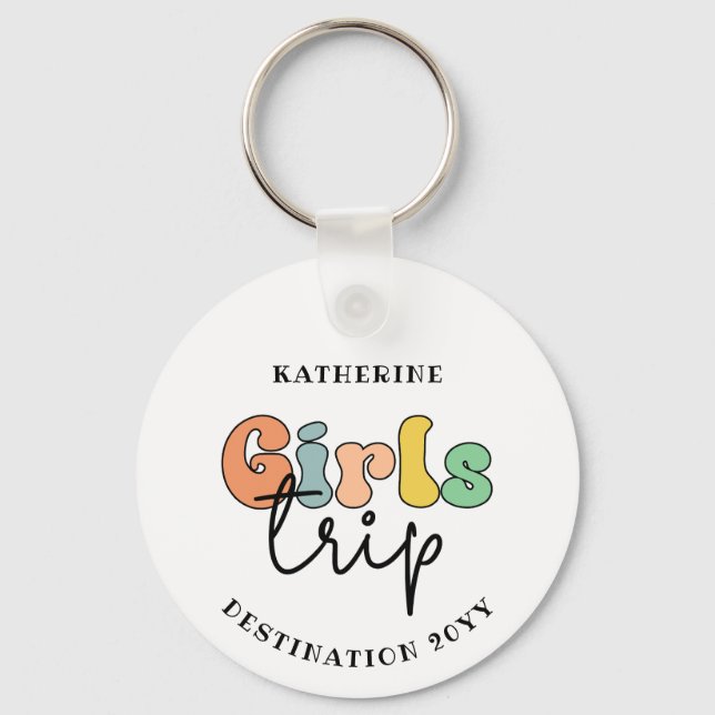 Porte-clés Voyage sur mesure pour filles | Vacances week-end  (Recto)