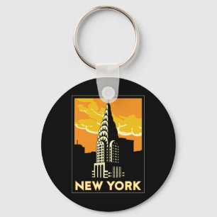 Porte-clés voyage vintage de New York Etats-Unis Etats-Unis