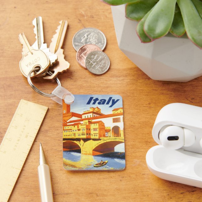 Porte-clés Voyage Vintage Florence Firenze Italie Pont Rivièr (Bureau)