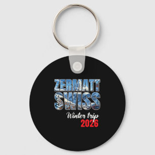 Porte-clés Voyage Zermatt Suisse Hiver 2026 Alpes Ski Suisse