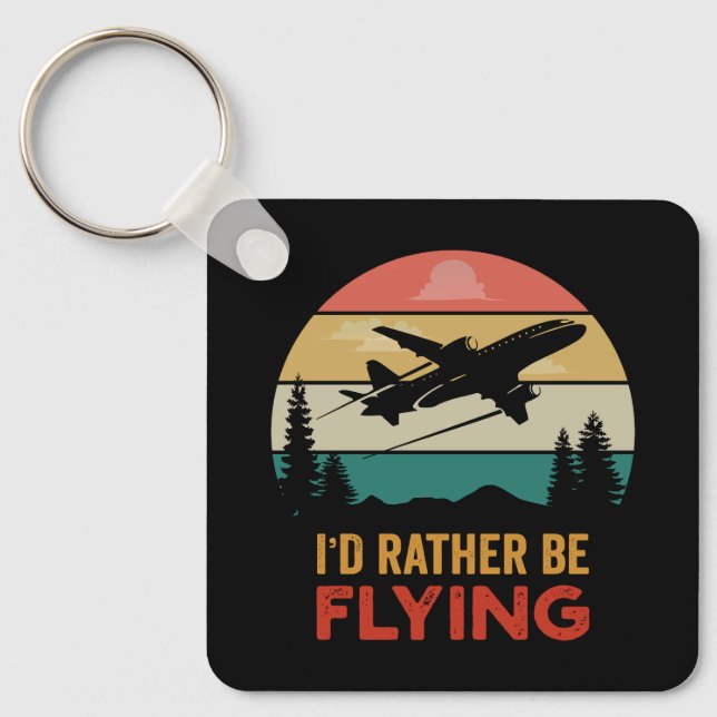 Porte-clés Voyager Aventure Avion Lover (Recto)