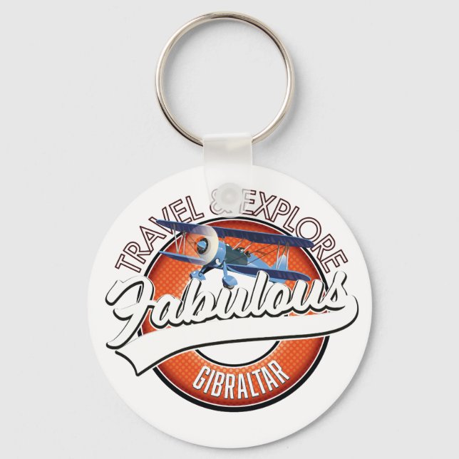 Porte-clés voyager explorer fabuleux logo de Gibraltar (Recto)