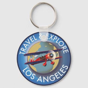 Porte-clés Voyagez explorer le logo de Los Angeles