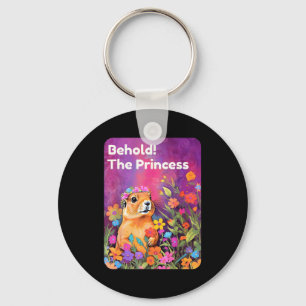 Porte-clés Voyez la princesse chien de prairie mignon floral