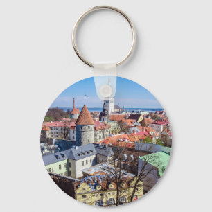 Porte-clés Vue aérienne du centre de Tallinn