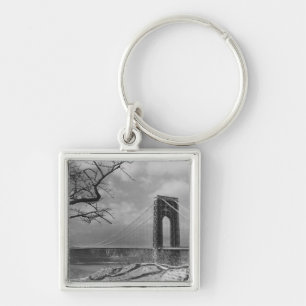Porte-clés Vue B&W de pont suspendu