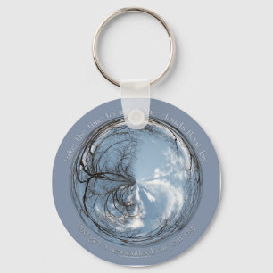 Porte-clés vue de bulle sur le ciel avec chêne - nuages