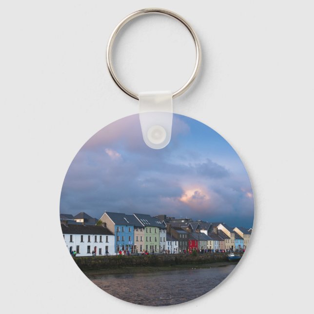 Porte-clés Vue de Claddagh de la longue promenade et des vieu (Recto)