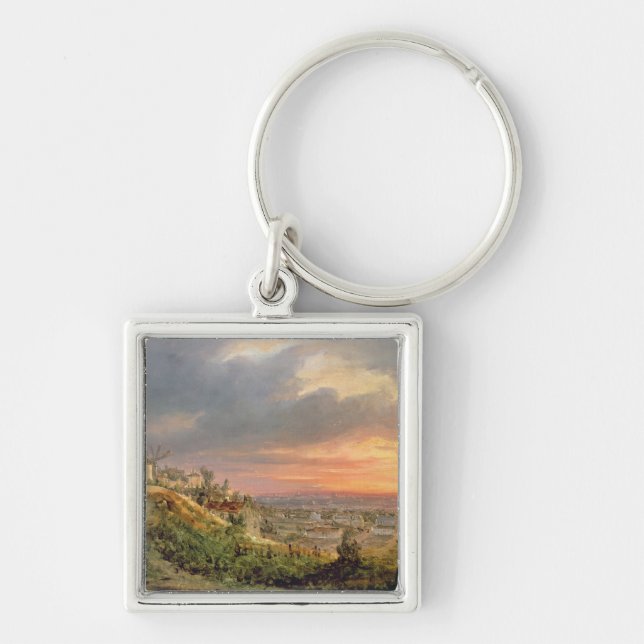 Porte-clés Vue de la butte Montmartre, c.1830 (Devant)