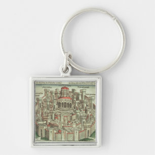 Porte-clés Vue de la ville murée de Jérusalem montrant T