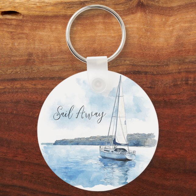 Porte-clés Vue de l'océan Sail Away (Recto)