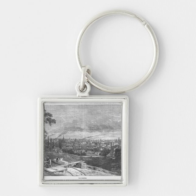 Porte-clés Vue de Manchester, gravée par T.Gustyne (Devant)