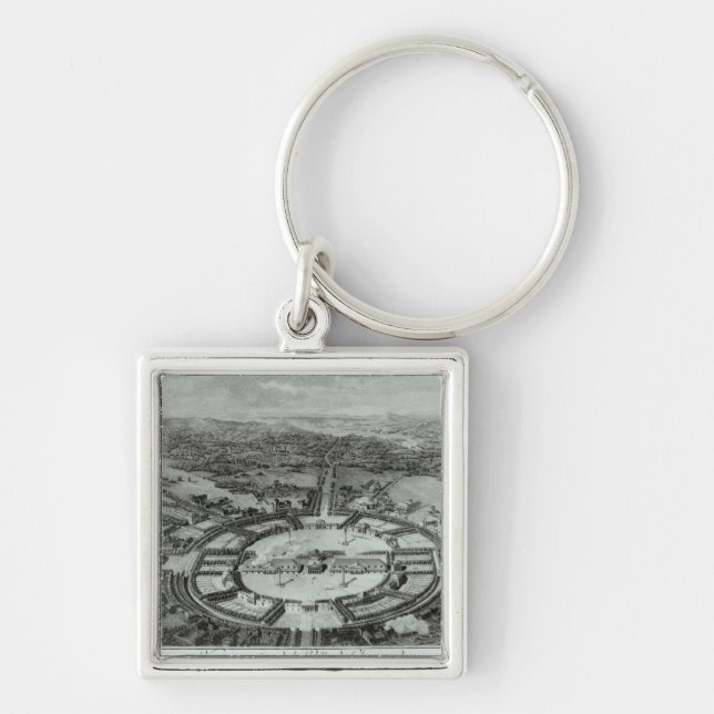 Porte-clés Vue de perspective de la ville de Chaux, C. 1804 (Devant)