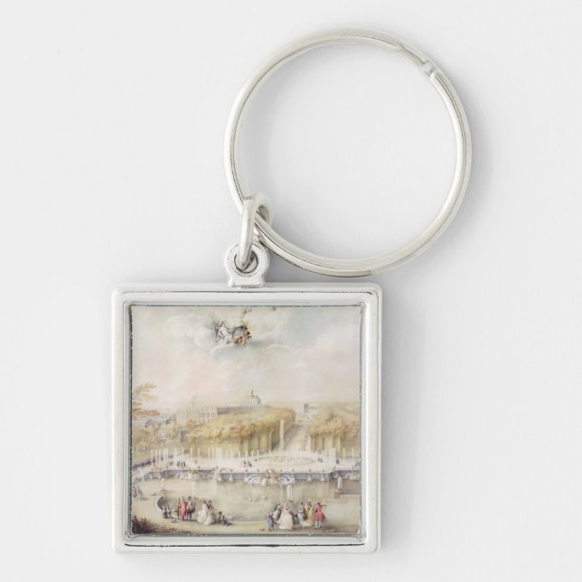 Porte-clés Vue des jardins et du château de Versailles (Devant)
