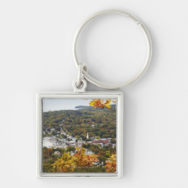 Porte-clés Vue d'état de collines de Camden par des arbres (Devant)