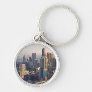 Porte-clés Vue du paysage urbain avec la lumière fantastique