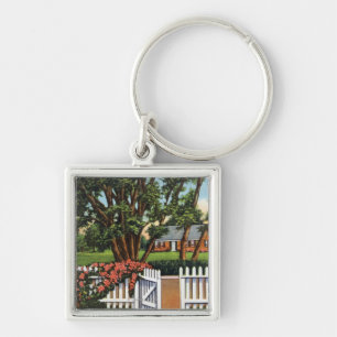 Porte-clés Vue d'une résidence étrange