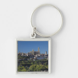 Porte-clés Vue élevée de la ville avec la cathédrale de Ségov