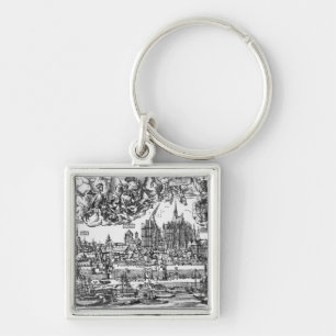 Porte-clés Vue générale de Cologne, 1531 (gravure) (pho de