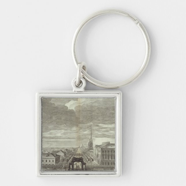 Porte-clés Vue gravée de Saint-Pétersbourg 6 (Devant)