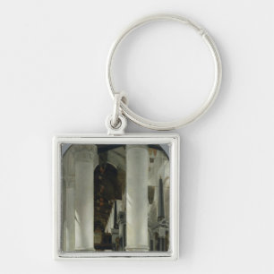 Porte-clés Vue intérieure de la nouvelle église à Delft