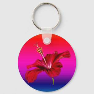 Porte-clés Vue latérale de l'Hibiscus rouge