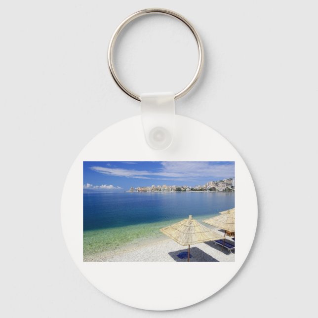 PORTE-CLÉS VUE MAGNIFIQUE DE PLAGE (Recto)