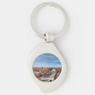 Porte-clés Vue panoramique de la vieille ville d'en haut à Ba