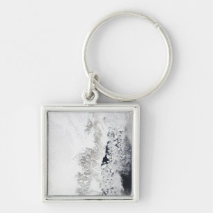 Porte-clés Vue satellite de la côte est de Greenlan