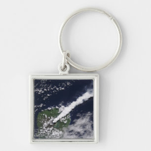 Porte-clés Vue satellite d'une plume épaisse et vapeur-riche