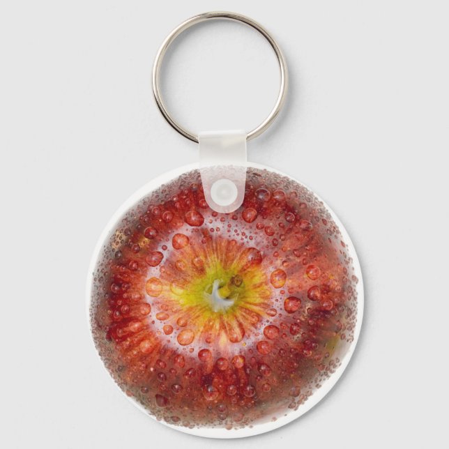 Porte-clés Vue supérieure de la pomme rouge (Recto)