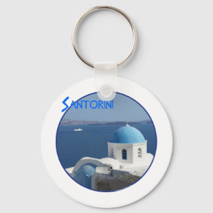 Porte-clés Vues de l'église à Santorin, Grèce