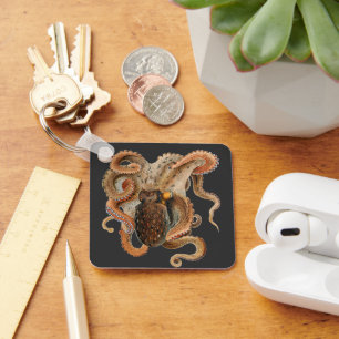 Porte-clés Vulgaris Octopus vintage, Animaux de la vie marine