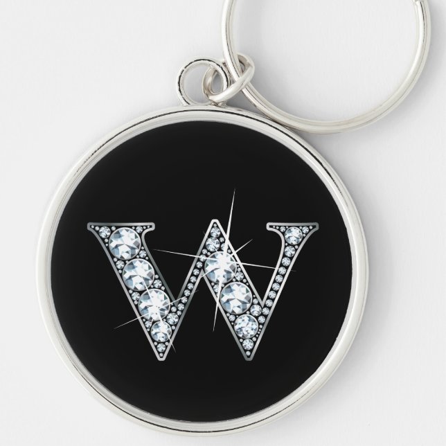 Porte-clés "W" Diamond Bling Keychain (Devant)