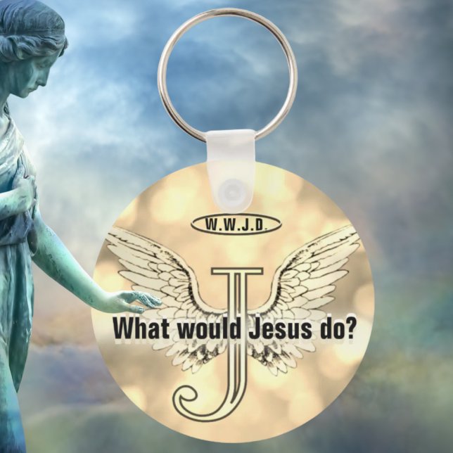 Porte-clés W.W.J.D Que ferait Jésus ? (Créateur téléchargé)