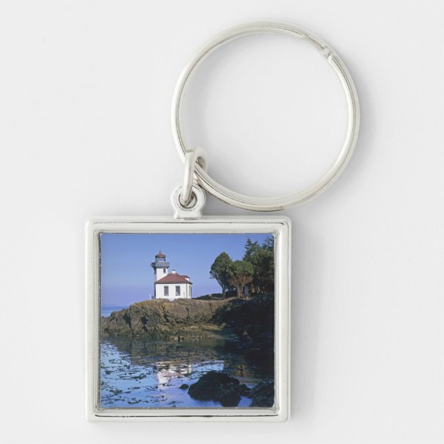 Porte-clés WA, île San Juan, phare de Lime Kiln (Devant)