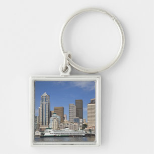 Porte-clés WA, Seattle, panorama de Seattle avec ferry